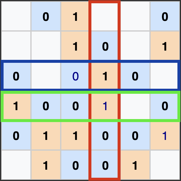 Binary puzzle tip 2